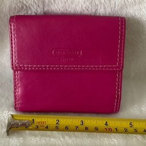 Coach Fuchsia Leather Wallet